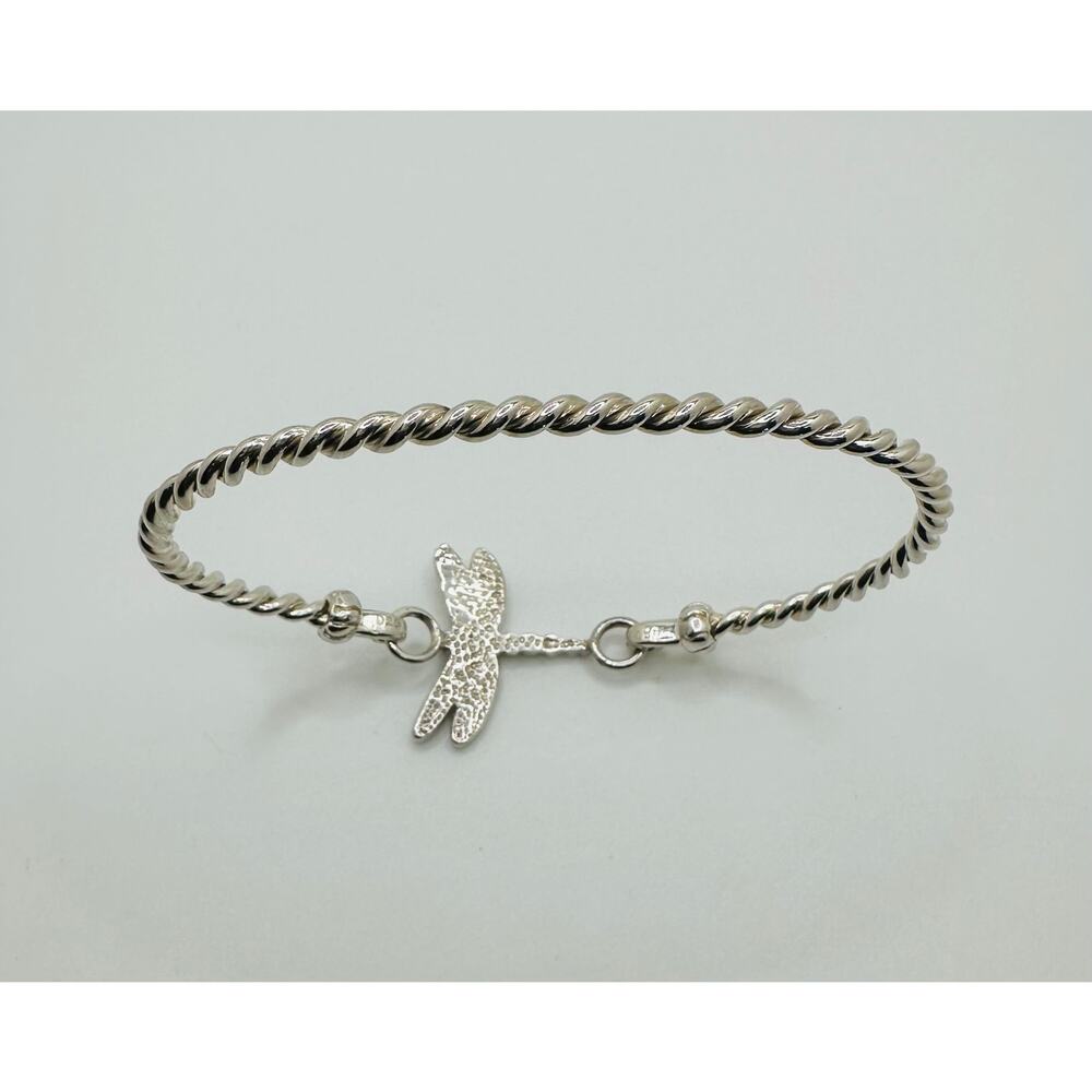 Vintage 925 Sterling Silver Dragonfly Bangle